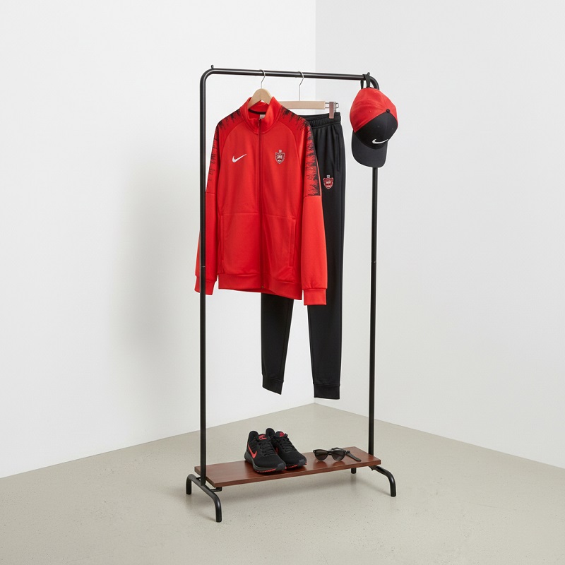 پکیج ست سوییشرت شلوار پرسپولیس مردانه مدلJ92 کفش ورزشی مردانه Nike مدل Tigo زیره قرمز